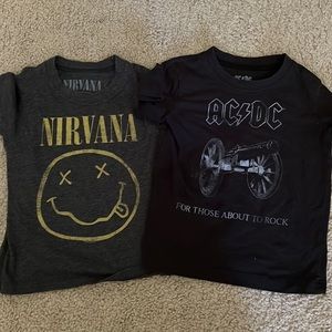 Nirvana & AC/DC t-shirts